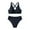 Black-03, variant on Women's Plus Size Bikini, High Waisted Pleated Side Cutout Two-Piece Bathing Suit