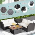 thumbnail image 5 of Costway 7pcs Patio Outdoor PE Wicker Cushioned Furniture Conversation Set Sectional Sofa, 5 of 10