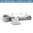 thumbnail image 2 of Danolapsi 5 pcs Foam Climbing Blocks for Toddlers, Light Grey Foam Soft Play Set with Small Ball Pit Playground for Children, 2 of 8