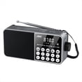 thumbnail image 1 of Altavoz de Radio Portátil Compatible con Tarjeta TF, Radio FM Digital, Pantalla LED, Reproductor de MP3 Estéreo para Personas Mayores, Color Gris., 1 of 5
