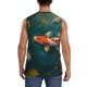 thumbnail image 4 of Fotbe Koi Pond Lilies Men's Camiseta sin Mangas Estampada para Hombres, Playera Casual para Gimnasio, Entrenamiento, Playa-Medium, 4 of 7
