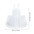 thumbnail image 3 of OFFIGAM Half Length Apron White Cotton Versatile Use Universal Apron 1Pack, 3 of 6