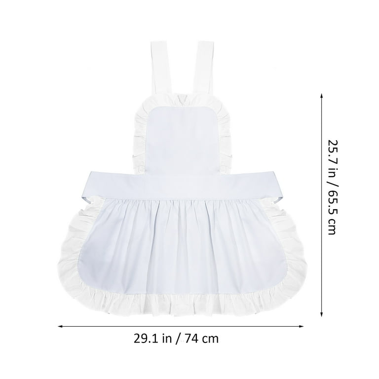 WHAMVOX Frilly Apron Maid Apron White Apron Waitress Apron