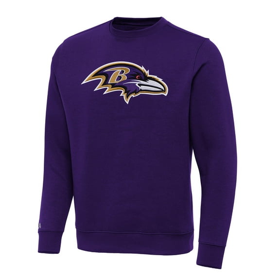 Men's Antigua Purple Baltimore Ravens Victory Pullover Sweatshirt