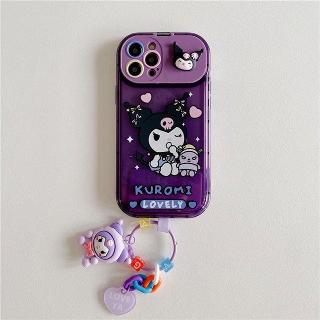 Funda de teléfono sanrio doll kt Cat hello kitty de alta calidad con espejo de maquillaje para iphone Xr Xs 11 12 13 14 15 Pro Max