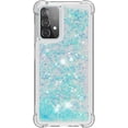 thumbnail image 2 of Compatible with Samsung Galaxy A52 5G Case Glitter Liquid Cute Clear Phone Case Floating Quicksand Shockproof Protective Bumper Silicone TPU Case for Samsung Galaxy A52 5G Star Blue YB, 2 of 12