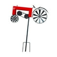 thumbnail image 4 of figatia Garden Tractor Windmill Ornament Iron Art Sculpture Vintage Tractor Wind Garden Stake for Home Yard Indoor Patio Path red, 4 of 8