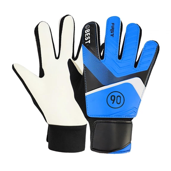 Guantes de para niños con agarre en , guantes de fútbol, transpirables, gruesos, antideslizantes, protectores de manos, guantes de p Azul