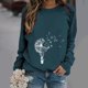 thumbnail image 1 of ICHUANYI Liquidación Camisas casuales de manga larga para mujer Sudadera con cuello redondo estampada Jersey Túnica suelta Tops ICHUANYI WER202308257081, 1 of 7