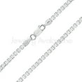 thumbnail image 1 of Italian Sterling Silver 3.3mm Box Chain 18 inches Unisex Rhodium Plated Necklace #219RHs18, 1 of 4