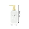 thumbnail image 4 of Unique Bargains 1 Pc Cylinder Letter Soap Dispenser 13.53oz White Gold Tone, 4 of 6