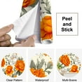 thumbnail image 4 of Peel and Stick Wallpaper Waterproof Vintage Large Floral Peony Retro Flower Peonies Rose Floral Orange Wall Mural Decor Self Adhesive and Removable 69in x 98in, 4 of 8