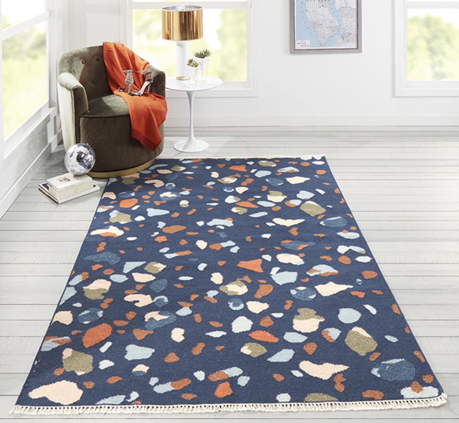Momeni Abstract Contemporary Area Rugs, Blue