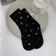 thumbnail image 1 of Zhuge 6 pares de calcetines finos de algodón para mujer, calcetines de algodón suave para mujer por encima del tobillo (negro), 1 of 2