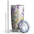 thumbnail image 2 of 20 Oz Pioneer Flower and Butterfly Coffee Tumbler Double Wall Insulated Stainless Steel Water Bottle | Metal Reusable Thermoses Flask with Cup Cap | Leak & Sweat Proof with Anti-Dust Lid, 2 of 7