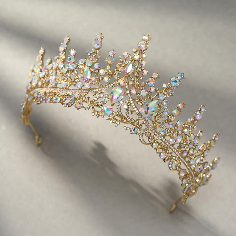 Gold Aurora Crystal Tiara - Women Accessories Aurora Tiara, Sleeping Beauty Cosplay Crown, Gold or Silver  main image 2