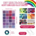 thumbnail image 2 of Wekvgz Clay Beads Bracelet Making Kit Soft Ceramic Clay Beads Crafts Kit Accessories Colors Clay Beads Colourful Bracelet Making Kit Easy to Install Use Clay Beads Kit Suitable for DIY, 2 of 10