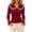 C253 Red, variant on CONZONE Womens Cardigan Lace Collared Button Down Cardigan Sweaters for Women Long Sleeve Soft Fall Outwear Coat