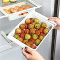 thumbnail image 5 of 12 Compartment Fridge Organizer Pull Out Egg Tray Drawer Style Fruit Vegetable Storage Hanging Chiller Kitchen Space, 5 of 7