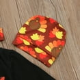 thumbnail image 3 of Gureui Toddler Baby Boys Girls Thanksgiving Day Outfits Casual Long Sleeve Turkey Romper Tops and Pants Set Fall Winter Clothes, 3 of 9