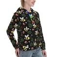 thumbnail image 6 of Daiia Bees Pattern Women's Fashion Hoodies & Sweatshirts with Kangaroo Pocket Hooded Sweatshirt with Eye-catching Drawstrings-X-Large, 6 of 7