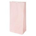 thumbnail image 2 of Bag Tek Pink and White Stripe Paper Bag - 8 lb - 6" x 4" x 11 3/4" - 100 count box, 2 of 10