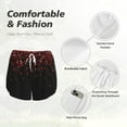 thumbnail image 4 of Balery Red Glitter1 Pattern Women's Running Shorts with Liner 2 Pockets Elastic Workout Athletic Gym Yoga Shorts-XX-Large, 4 of 7