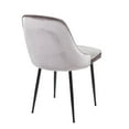 thumbnail image 6 of LumiSource Black Metal, Silver Velvet Marcel Dining Chair - Set of 2, 6 of 8