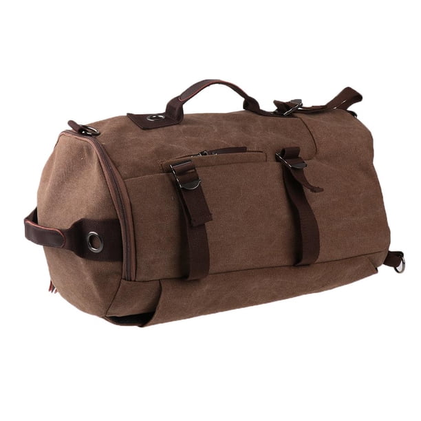De Lona Para Hombres De Viaje Para Computadora Portátil Al Aire Libre Senderismo Equipaje Gimnasio Bolsa De Lona Bolsa De Lona marrón Soledad Mochila de lona