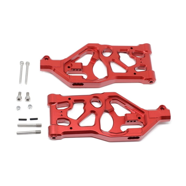 Ounissouiy Brazos oscilantes de Metal, brazo de suspensión inferior profesional resistente al desgaste, accesorios para coches de Control remoto, piezas de Kits de construcción modelo Rojo Ounissouiy FN011852-01