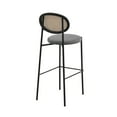 thumbnail image 6 of LeisureMod Euston Modern Wicker Bar Stool With Black Steel Frame, Set of 2, 6 of 12