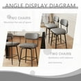 thumbnail image 4 of Modern Solid Wood Dining Chairs - 2-Pack with Leather Cushions & 360° Rotation, 4 of 20
