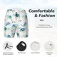 thumbnail image 3 of Balery Sea Turtle Bañador para hombre, shorts de playa de secado rápido con entrepierna y forro de compresión-Large, 3 of 6