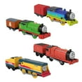 thumbnail image 4 of Thomas & Friends Thomas, Percy, James & Rebecca Motorized Toy Train Play Vehicle Pack, 4 Engines, 4 of 6
