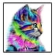 thumbnail image 1 of Pintura de diamantes de imitación de gato 5D, multiusos, colores vibrantes, lindo gato, pintura de diamantes de imitación DIY para regalos del hogar Yu200, 1 of 5