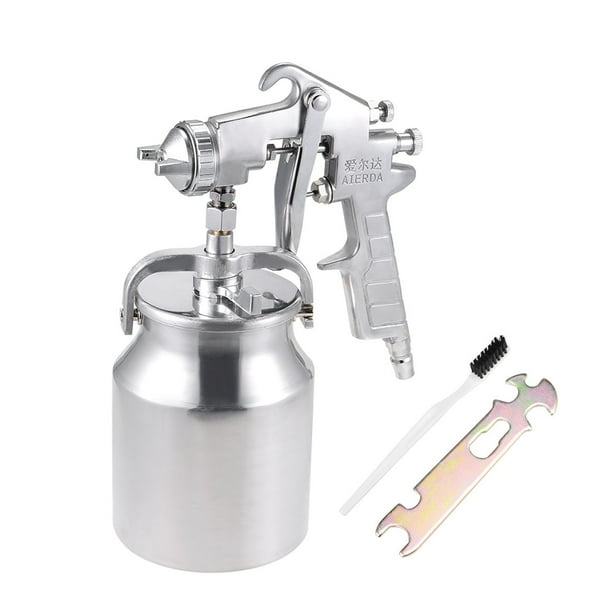 Spray Gun 2mm Nozzle with 1000cc Cup HVLP Siphon Feed Paint Tool Kit