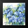 thumbnail image 2 of Anonymous 12x12 Black Modern Framed Museum Art Print Titled - Spring Flowers in Blue, 2 of 5