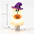 thumbnail image 3 of Ghost Plug In Night Light, Halloween Witch Hat Pumpkin Warm LED Wall Lamp for Teens Youth Decor, 3 of 5