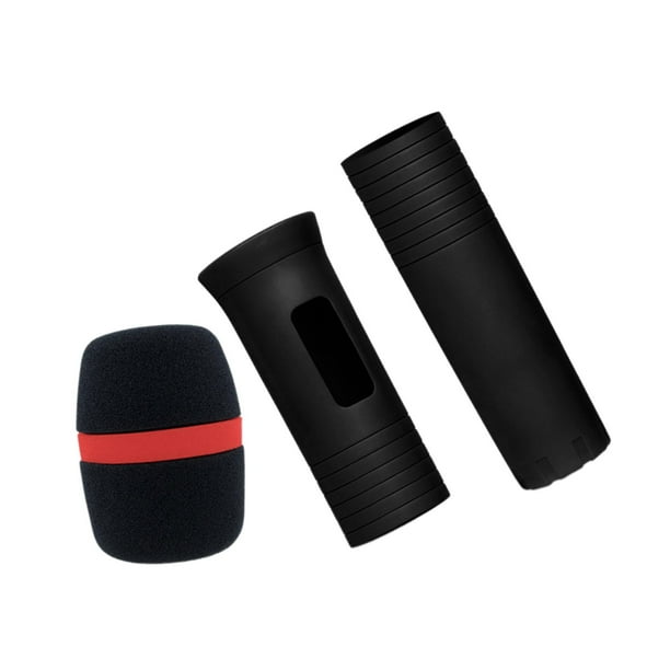 Funda protectora para micrófono de mano Fundas universales para mango de micrófono que evitan colisiones Negro