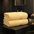 thumbnail image 2 of Ample Decor Hand Towel Set of 2 100% Cotton 18X28 inch - Yellow, 2 of 6
