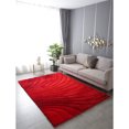 thumbnail image 2 of 24"x36" Soft Pile Hand Tufted Shag Area Rug, "3D Shaggy" Living Room Carpet, Persian Area Rugs for Modern Home Décor, Soft Luxury Rug, Red, 2 of 6