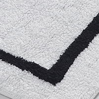 Modern Threads Geometric Black Cotton Rug Runner, 2' x 5'