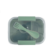 Mainstays Food Storage Bento Container, Rectangle, Green, 42oz Capacity, A Practical Choice for School Lunches and Activities