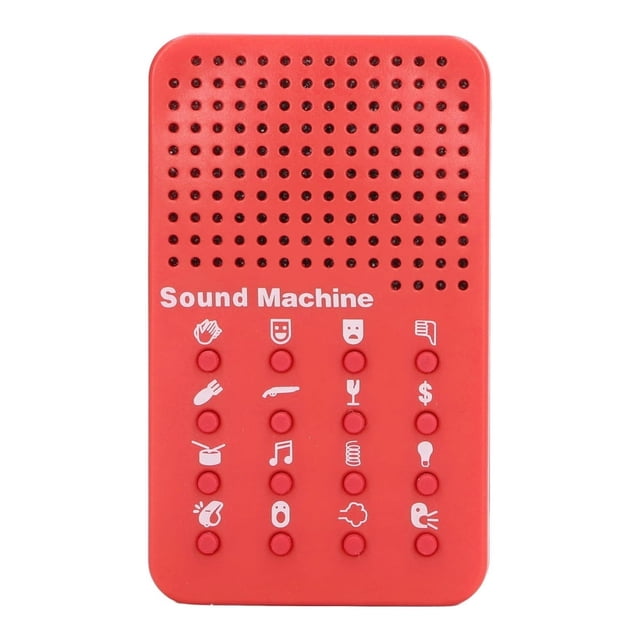 EIGTHTAIL Machine à Sons Portable Amusante 16 Effets Sonores avec Batteries Intégrées pour Enfants Rouge