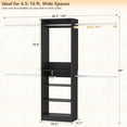 thumbnail image 7 of Homieasy Closet Organizers and Storage, 20.5-120'' W Closet System with 5 Hanging Rods, Shelving Tower, Wooden Walk-in Wardrobe Storage, Black, 7 of 7