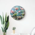 thumbnail image 4 of 12 Inch Wall Clock Battery Operated Silent Clock Decorative for Office, Kitchen, Outdoor, Living Room，Oil Painting Flowers Field Floral Stunning, 4 of 4