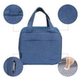 thumbnail image 3 of REGALWOVEN Insulated Bag, Lunch Bag for Women and Men, Tote Bag Lunch Box Navy Blue 8.7*7.3*5.7in, 3 of 6