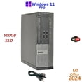 thumbnail image 1 of Restored Windows 11 Dell i5 3.2 ghz 8GB RAM 500GB SSD WiFi Desktop Computer PC Office24 (Refurbished), 1 of 4