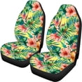 thumbnail image 5 of Pzuqiu Tropical Floral Pattern Car Seat Covers Anti-Slip Automotive Vehicle Cushion Softy 3 PCS Car Seat Covers Full Set Fit for Truck Cars, 5 of 10