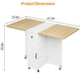 thumbnail image 6 of Anyact Space Saving Versatile Folding Kitchen Dining Table with Wheels & Storage Shelf for Small Apartment, 6 of 12